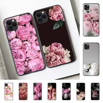 Yinuoda Elegant Roz Violet Floare Bujor Pe Vaza Telefon Caz pentru iPhone 11 12 13 mini pro XS MAX 8 7 6 6S Plus X 5S SE 2020 XR