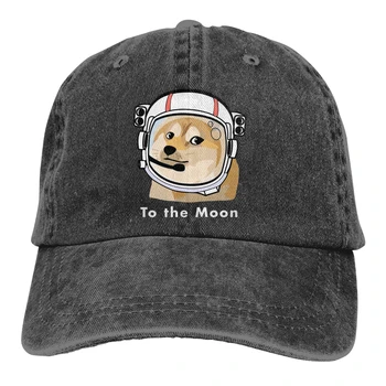 În 2020, de Vânzare cele mai Bune Doge Pentru Luna Șapcă de Baseball a Atins căpitanul Sport în aer liber Unisex Personalizate Dogecoin Amuzant Bitcoin Pălării