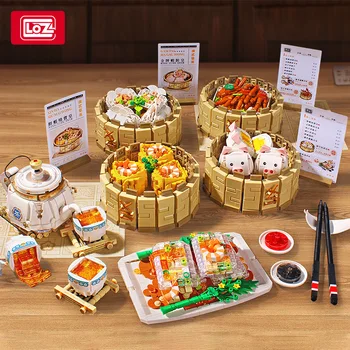 LOZ MINI Stil Chinezesc Snack Food Celebru Seturi Bloc Oraș Creativ Alimente Delicioase Decor Cărămizi Jucarii pentru Copii Cadouri