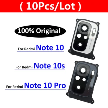 10buc/Lot, Noi Pentru Redmi Nota 10 Nota 10 Pro 10 Locuințe din Spate aparat de Fotografiat Lentilă de Sticlă Cu Capac Cadru Titular