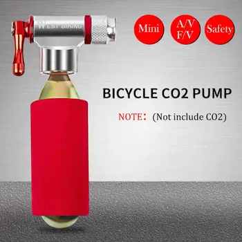 VEST BIKING Mini CO2 Pompă de Bicicletă Portabil Aliaj de Aluminiu MTB Biciclete Rutier CO2 Inflator Pompă de Mână pentru Baschet, Fotbal, Ciclism