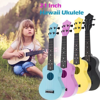 21 Inch Colorate Acustice, Ukulele Uke 4 Siruri de caractere Hawaii Chitara Guitarra Instrument Muzical pentru copii Copii Incepator