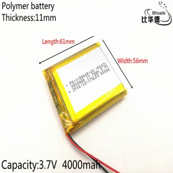 3 7V baterie litiu-polimer 115661 4000MAH Tablet PC-ul de navigare de putere mobil GIY