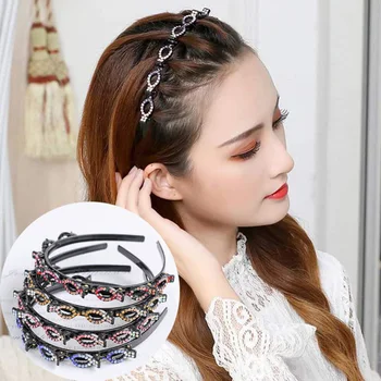 Stras banda de Susținere pentru Femei Păr Accesorii Machiaj Fete Bezel Drăguț Bentițe cu Agrafe de Par Moda coreeană Păr Cercuri 2020