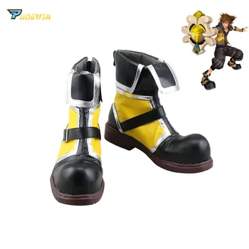 SBluuCosplay Kingdom Hearts Sora Galben Cosplay Cizme Pantofi Custom Made