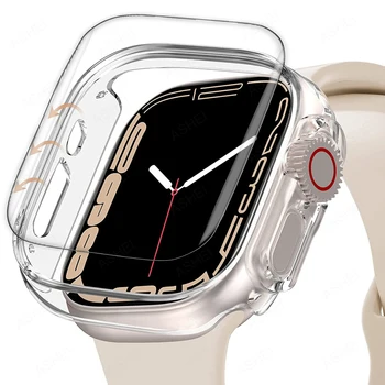 2 buc Pentru apple watch ultra 49mm temperat pahar ecran protector caz pentru apple watch 8 45mm 41mm iwatch Ultra caz acoperire de film