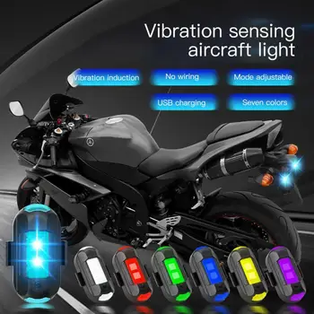 7/8 Culori Motocicleta Strobe Lumini LED Universal Anti-coliziune Lumină Intermitentă Motociclete Biciclete Cu Stroboscop Auto Lumini de Avertizare