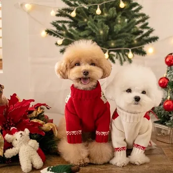 Iarna Câine De Companie Pulover De Crăciun Câini Drăguț Haine Pentru Catel Mic Câini De Talie Medie Sweatshir Haine Cald Șeful Chihuahua Tinuta Perro