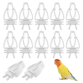 Plastic Păsări Alimente Titularul Papagal De Companie Hrănire Fructe Vegtable Clip Os De Sepie Feeder Dispozitiv De Pin Clamp Colivie Accesorii