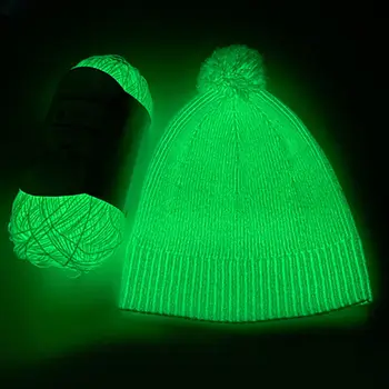 Romanul Funcționale Fire Strălucire în Întuneric Poliester Luminos Indesata Fir de 2mm pentru Tricotat de Mână Covor Pulover Pălăria Meserii DIY