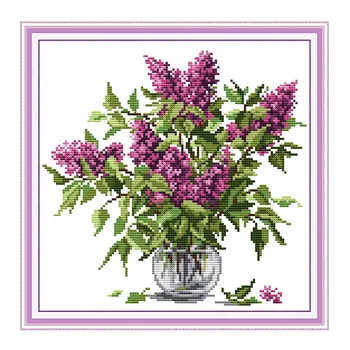 Floare violet 3 goblen kit aida 14ct 11ct conta imprimate panza cusaturi broderie manual DIY manual