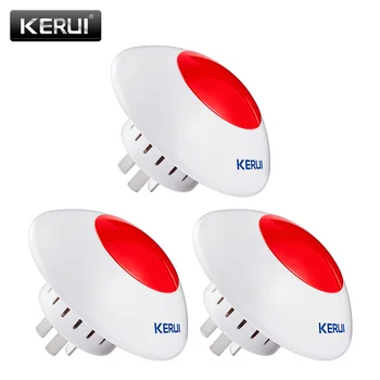 KERUI 3pcs Wireless 433MHz Sirena de Alarmă Flash, Claxon de Avertizare de culoare Roșie Lumina Strobe Fluier Costum Sirena Pentru KERUI Sistem de Alarma
