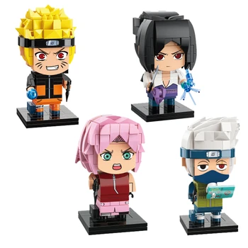 Naruto Blocuri Uchiha Sasuke Sakura Haruno Kakashi Asamblat Modelul cărămizi de Jucărie Cadouri Figuri de Desene animate Asamblate cadouri