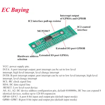 MCP23017 Interfata I2C 16bit I/O placă de Expansiune cod Pin Modul siguranță Bord IIC la GIPO Converter 25mA1 pentru Arduino