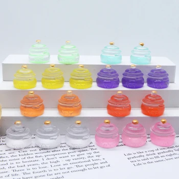 5Pcs casă de Păpuși în Miniatură Luminos Jeleu de Lapte Oală Model de Simulare ustensile de Bucătărie Model DIY 8 Culori Accesorii