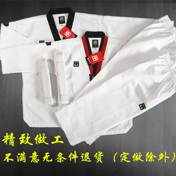 MOOTO Taekwondo Bază Uniformă de Tae Kwon Do TKD Dobok Taekwondo WTF 3 linii materiale de copii adult tae kwon do uniforme