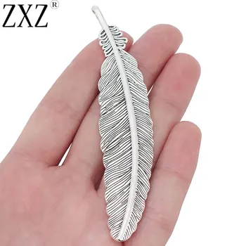 ZXZ 5pcs Argint Tibetan Mari Pene de Farmece Pandantive pentru a Face Bijuterii Constatările 105x22mm