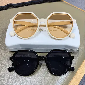 2021 Nou Stil coreean Toate-meci Tendință ochelari de Soare Personalizate Cadru Rotund ochelari de Soare Ins Tendință Bomboane de Culoare Mare Cadru ochelari de Soare