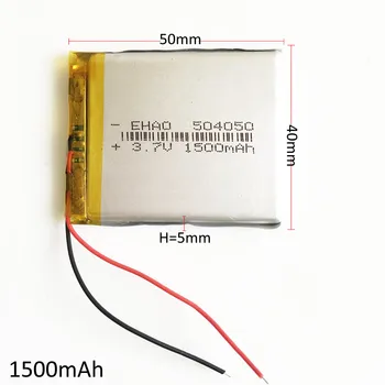 3.7 V 1500mAh 504050 Litiu-Polimer LiPo Baterie Reîncărcabilă Li-ion celule Pentru Mp3 DVD PAD mobil tablet pc power bank Camera