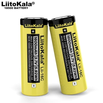 1-10BUC. LiitoKala Lii-16C 18500 1600mAh 3.7 V baterie reîncărcabilă Recarregavel acumulator litiu-ion pentru lanterna LED-uri