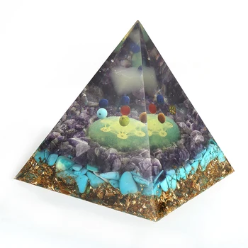 6-10cm Mare Chakra Piramide Orgonice Reiki de Vindecare de Cristal Rășină Joasa Bijuterii EMF Protecție Instrument de Meditație