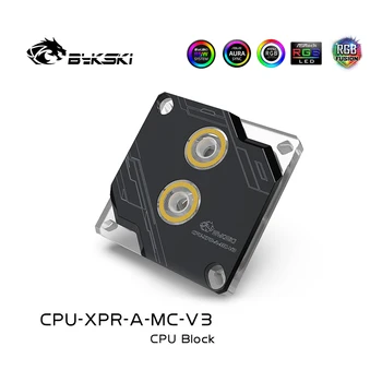 Bykski CPU-XPR-O-MC-V3 RBW RGB Led CPU Bloc de Răcire cu Apă pentru Intel 115x 1200 1700 Negru