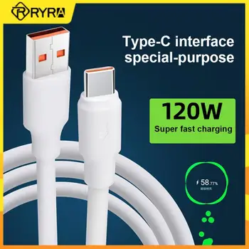 RYRA 6A 120W Super-Rapid de Încărcare de Tip C Cablu de Date USB cu Încărcare Rapidă C Cabluri Cablu de Date Pentru IPhone Xiaomi, Huawei Samsung