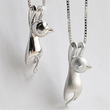 Moda drăguț Pisicuta Dulce Pandantiv animal collares Fără Lanț de Argint Colier Placat cu Pisică Pandantive Ciudat Bijuterii Fantezie fierbinte