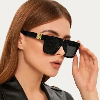Supradimensionat ochelari de Soare Patrati Femeie de Moda Retro Gradient de Ochelari de Soare Negru de sex Feminin Mare Rama de Ochelari Vintage Ochelari de UV400