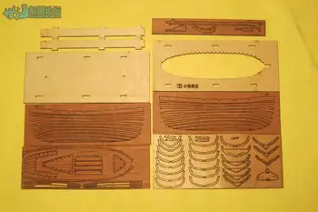 Clasic barca de lemn 1/75 barca barca de lemn asamblat kit din lemn, puzzle din Lemn Lotca 1:75