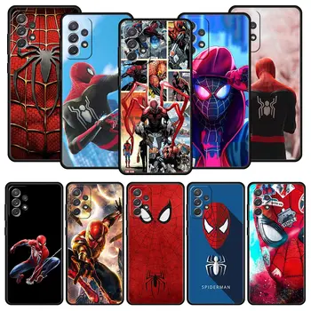 Marvel Spiderman Logo Silicon Caz de Telefon pentru Samsung Galaxy A12 A51 A52 A72 A71 A91 A41 A32 A31 A22 A21s A02s A03s Coque Acoperi
