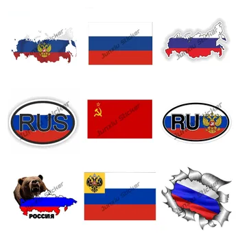 Personalitate Corpul Autocolant Auto Moto Rusia Flag Harta Decal Rusia Codul de Țară cu Steag Autocolant Auto pentru Rulote Masini Bara de protecție Decor