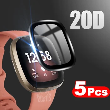 20D Margine Curbat Acoperire Completă Moale de Protecție Capac de Film Pentru Fitbit Sens Invers 3 2 ceas Inteligent cu Ecran Protector (Nu de Sticla)