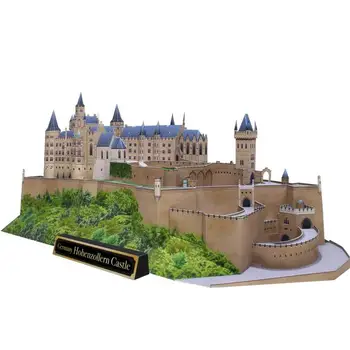 DIY Castelul Hohenzollern, Germania Ambarcațiuni de Hârtie Model 3D DIY Educație Jucării Handmade pentru Adulti Joc de Puzzle