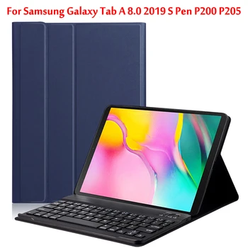 Tastatura Wireless caz Pentru Samsung Galaxy Tab a 8.0 2019 S Pen P200 P205 SM-P200 SM-P205 wireless tastatura husa pentru tableta