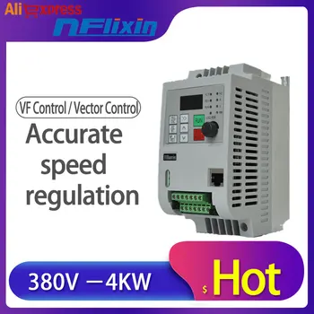 VFD 380 4KW AC 380V 4KW/5.5 KW Drive Frecvență Variabilă 3 Faze Controler de Viteză cu Motor Invertor Invertor VFD