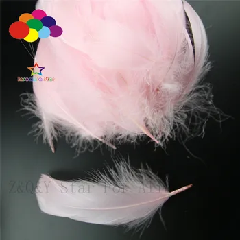 50-100 naturale pene de gâscă plutind în 5-12CM (2-4 cm) vopsit roz inchis DIY meșteșug bijuterii, îmbrăcăminte, bijuterii, pene