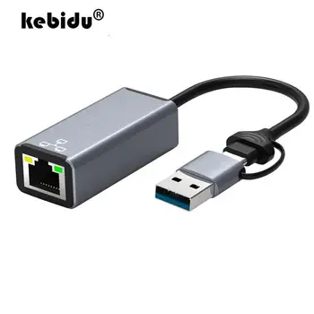 USB3.0 Adaptor Ethernet de Tip C 1000Mbps USB RJ45 placa de Retea pentru Laptop Xiaomi PC Internet USB Lan Km Cutie S Nintendo Comutator
