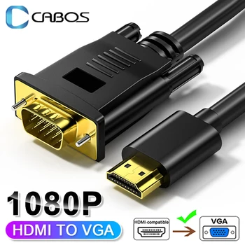 HDMI la VGA Adaptor de Cablu HD 1080P Compatibil HDMI Male la VGA de sex Masculin Cablu Convertor Pentru PC Monitor TV de Afișare Laptop Proiector