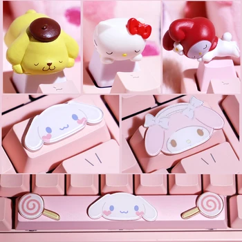 Kawaii Taste Pentru Tastatură Mecanică Accesorii Personalitate de Desene animate Anime Mari Ureche de Câine Tasta Caps Cherry MX Stereo R4 PBT Keycap
