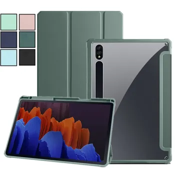 Pentru Samsung Galaxy Tab S8 S7 Plus S7 FE Tableta Caz cu Suport Creion Capac transparent Funda pentru Galaxy Tab S7 S8 Plus S7 S8 Caz