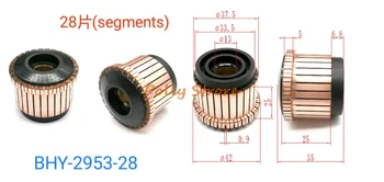 1 buc 13x37.5x35(25)mm 28P Bare de Cupru Alternator Motor Electric cu Colector BHY-2953-28