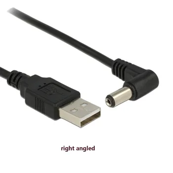 80cm USB 2.0 Tip b la Dreapta în Unghi de 90 de Grade 5.5 x 2.1 mm DC 5V Putere Plug Conector Teava Acuzat Cablu