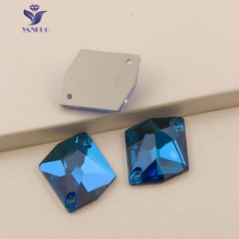 YANRUO 3265 Cosmic Blue Zircon Cristal de Sticlă Coase Pe Sticlă, Pietre Strasuri AAAAA spate Plat Pantofi Pentru Bijuterii