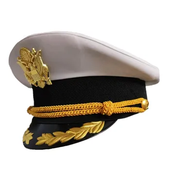 Căpitanul Alb Marinar Navy Marine Capace Cu Ancora Armata Pălărie De Vultur Pentru Fantezie Cosplay