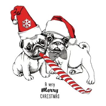 21x23cm Crăciun Câine Animal de Fier Pe Patch-uri Pentru DIY de Transfer de Căldură Haine Tricou Termic Autocolante Decor de Imprimare
