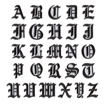 Font Broderie patch-uri de piese unice engleză Alfabet Litere de la a-Z Amestecat Brodate Coase pe insigna de Fier Pe Patch-uri Pentru Haine