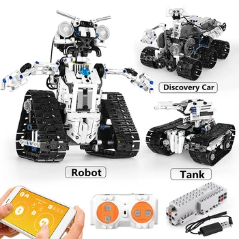 Mucegai Regele 15046 606Pcs Jucării High-Tech APP RC Control Putere Transbot Model de Robot de Blocuri Caramizi Copii Cadouri de Craciun