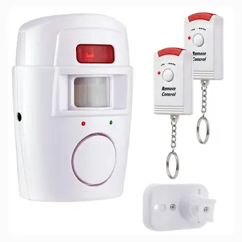 Senzor de Miscare PIR Wireless Detector Alarma cu 2 telecomenzi, Ferestre, Uși pentru Casa Magazie Garaj Caravana Sistem de Alarma de Securitate
