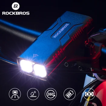 ROCKBROS 2T6 LED Biciclete Lumina 10W 10000 mAh Bicicleta Lampă Față Lanterna Echipamente de Ciclism MTB Far Lanterna Super-Luminos